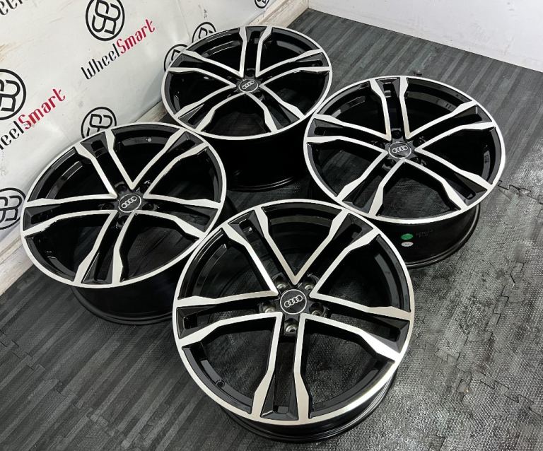 BRAND NEW 22" AUDI RS7 V2 STYLE ALLOY WHEELS - 5x112 - GLOSS BLACK DIAMOND CUT