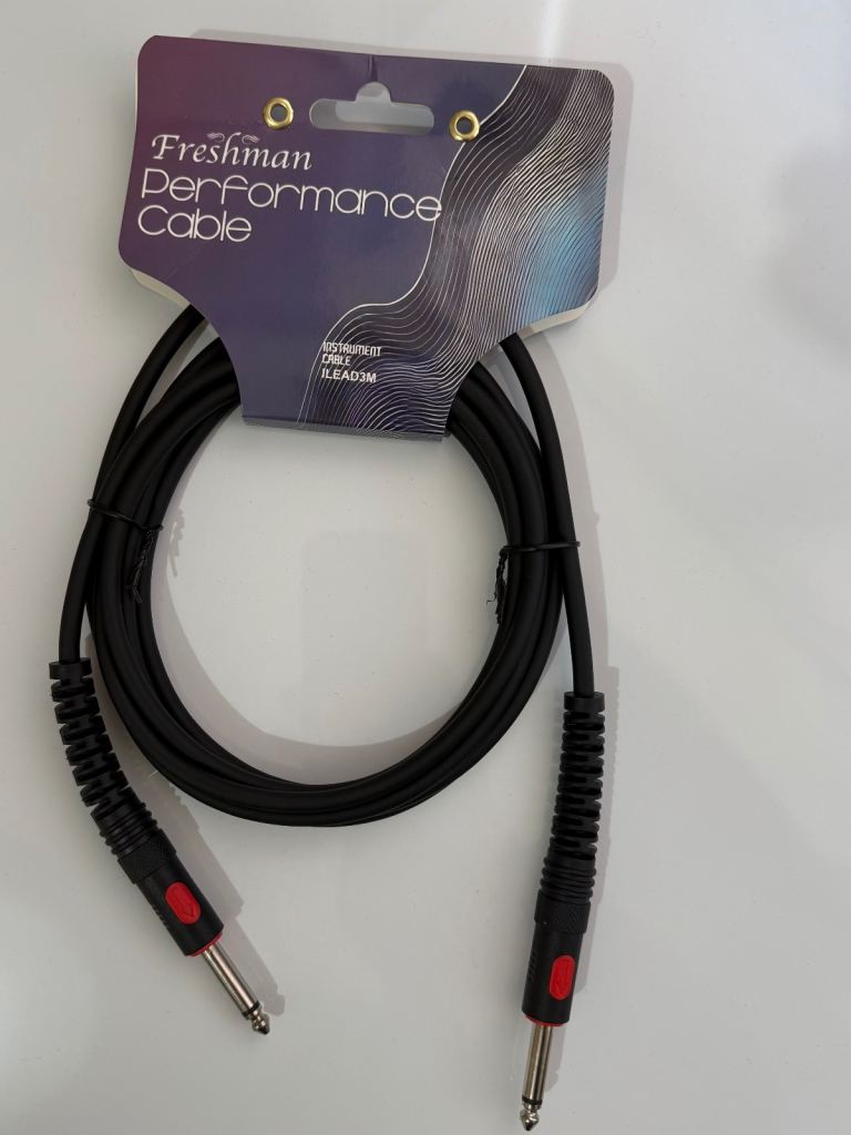 New Instrument Cable 3m 1/4 in Jack to Jack New 