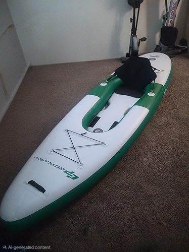 Inflatable Kayak/Paddleboard – Green and White, Good Condition
