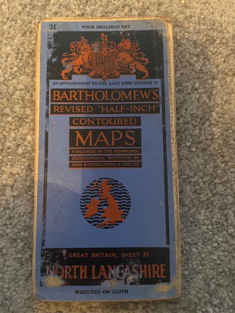 Bartholomew collectible mini map - North Lancashire 
