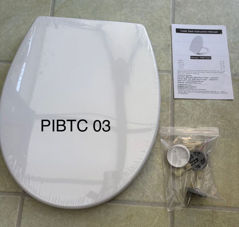 Pipishell Soft Close Toilet Seat with Quick Release for Easy Clean, Simple Top Fixing,