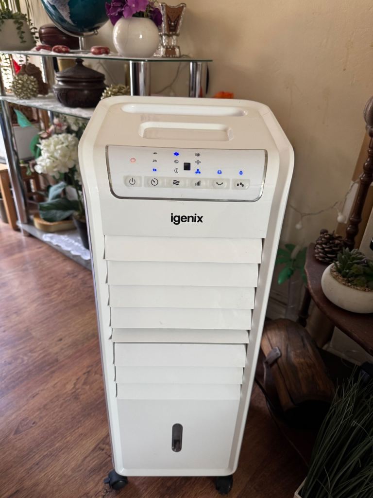 Igenix IG9703 Portable Air Cooler - White, Good Condition