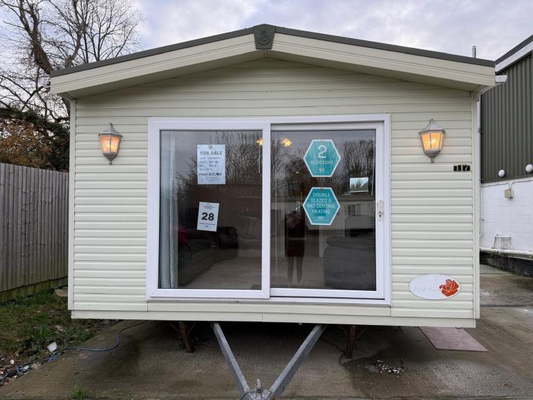 14ft Wide 2 Bed Static Caravan Patio Doors, DG, CH, Bath, Ensuite - Offsite Sale