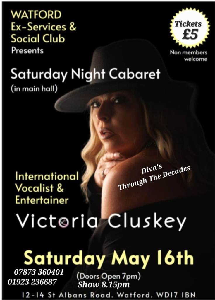 Divas Of The Decades Show,  May 16th , Watford ,£5 