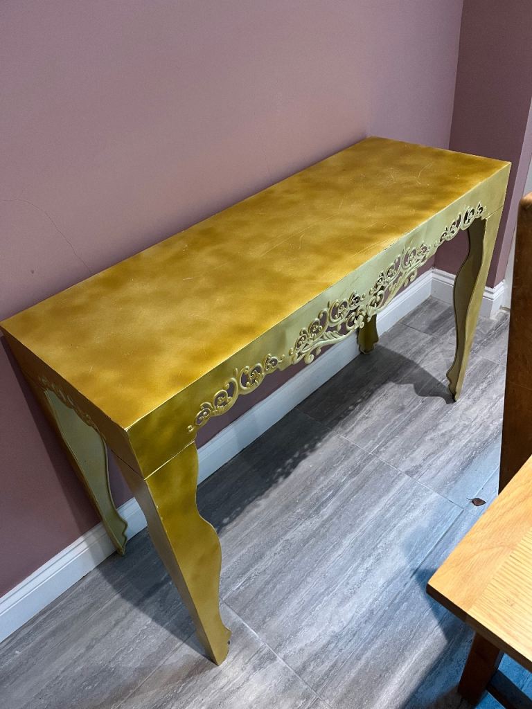 Gold Console Table