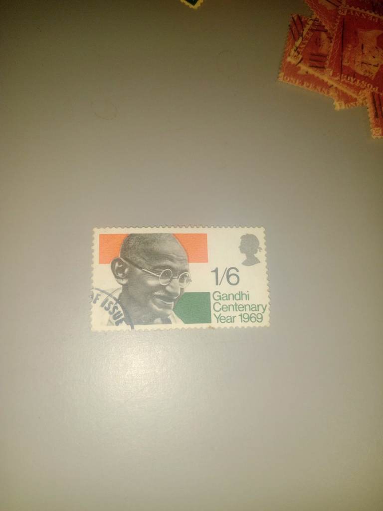 Sg 807a Spec W170a 1969 Gandhi Variety - Printed on the Gum Side MOUNTED MINT
