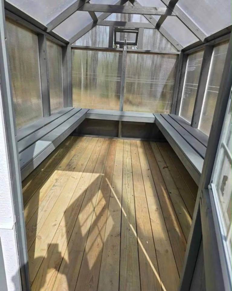 Greenhouse with Wooden Floor and Benches – As Good As New | in ...