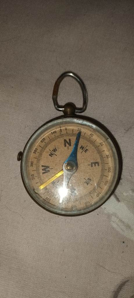 Vintage Brass Compass - Fair Condition