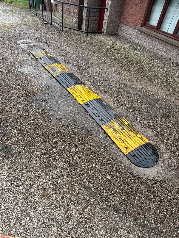 Industrial speed hump sleeping policeman.