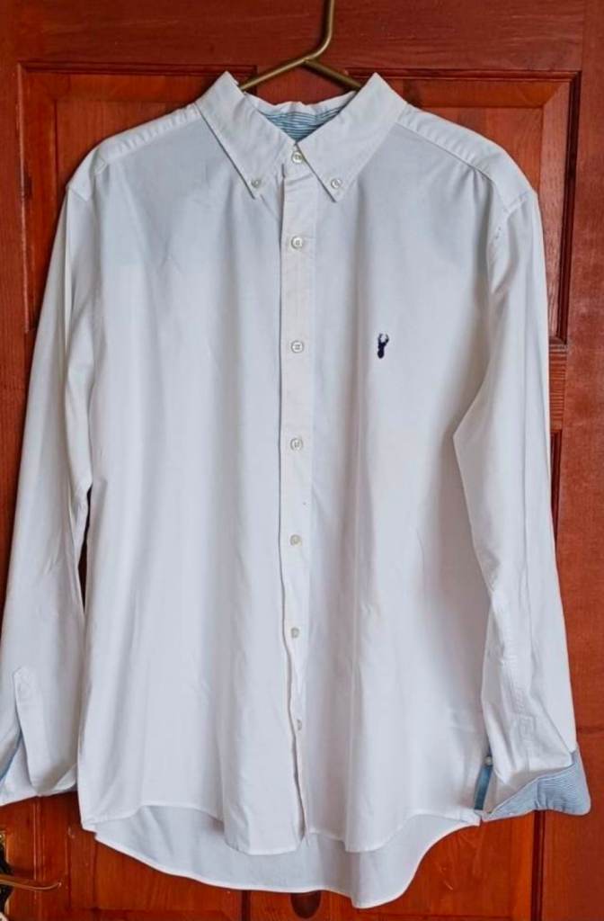Next White Organic Cotton Formal Shirt - Men's XL, As Good As New