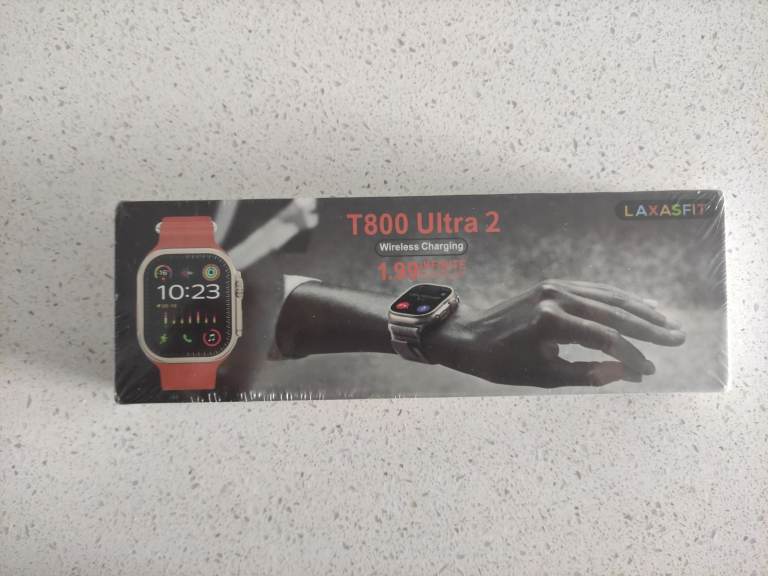 Smart Watch Laxasfit T800 Ultra 2, BLACK -SEALED Brand NEW
