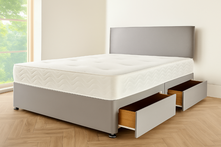 Brand New Double Divan Bed with Storage Drawers and Premium Mattress, All Sizes Available