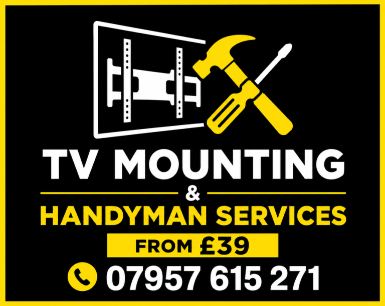 £39 / HANDYMAN / FLAT PACK / TV BRACKET WALL MOUNTING / CARPENTER / IKEA FLATPACK ASSEMBLY