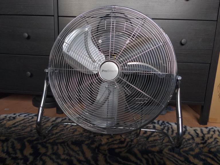20" Chrome Gym Floor Fan