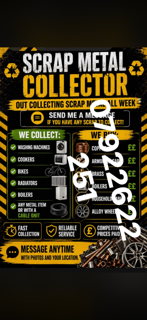 Wanted scrap metal commercial and domestic 