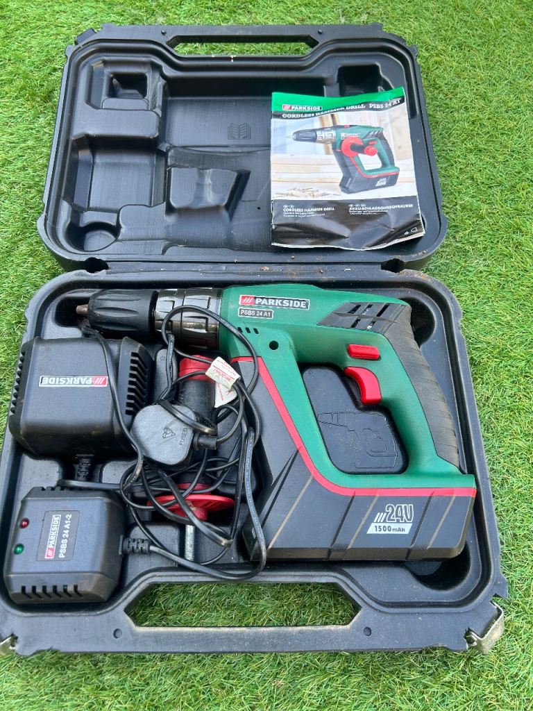 Parkside PABS 20-Li D4 Cordless Drill with Charger and Case