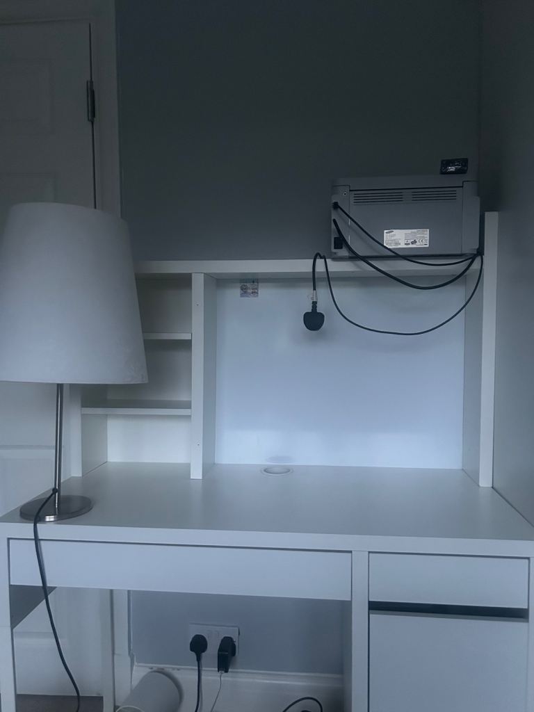 White IKEA Micke Desk - Used