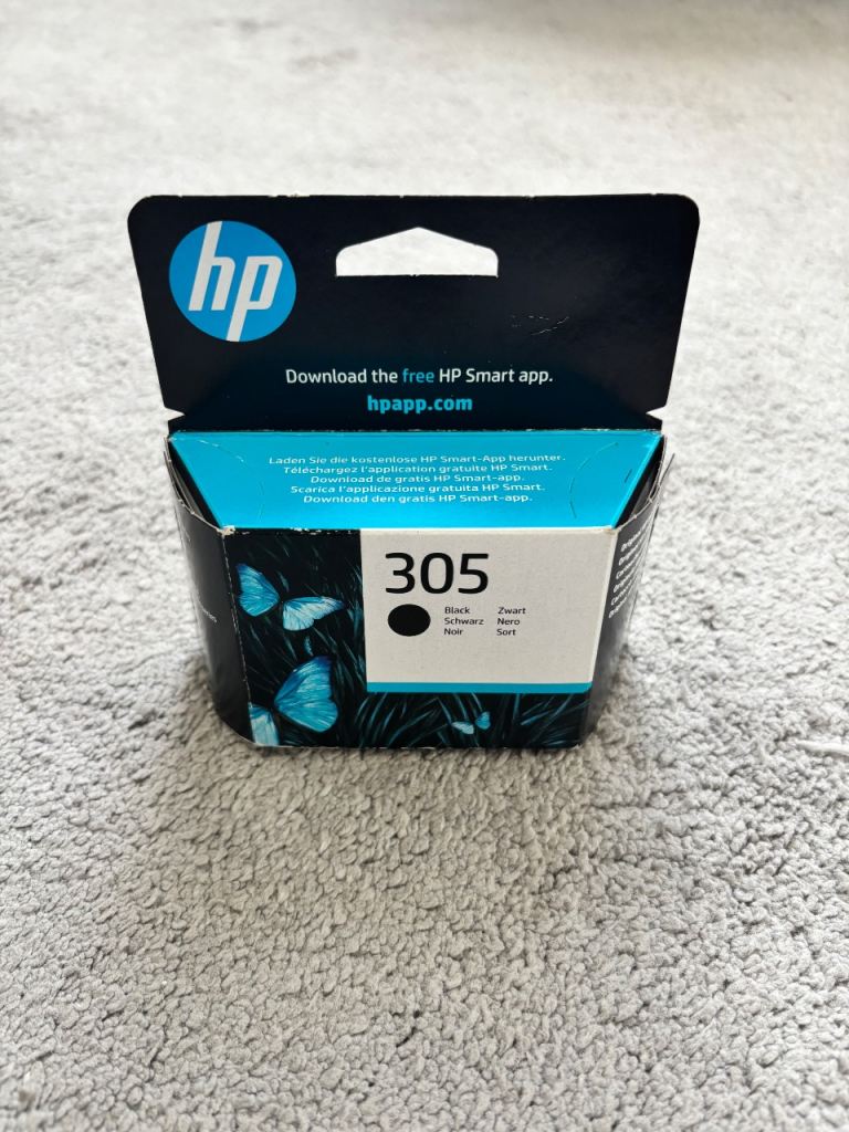 HP 305 Black Ink Cartridges Original Brand New Sealed (3YM61AE)