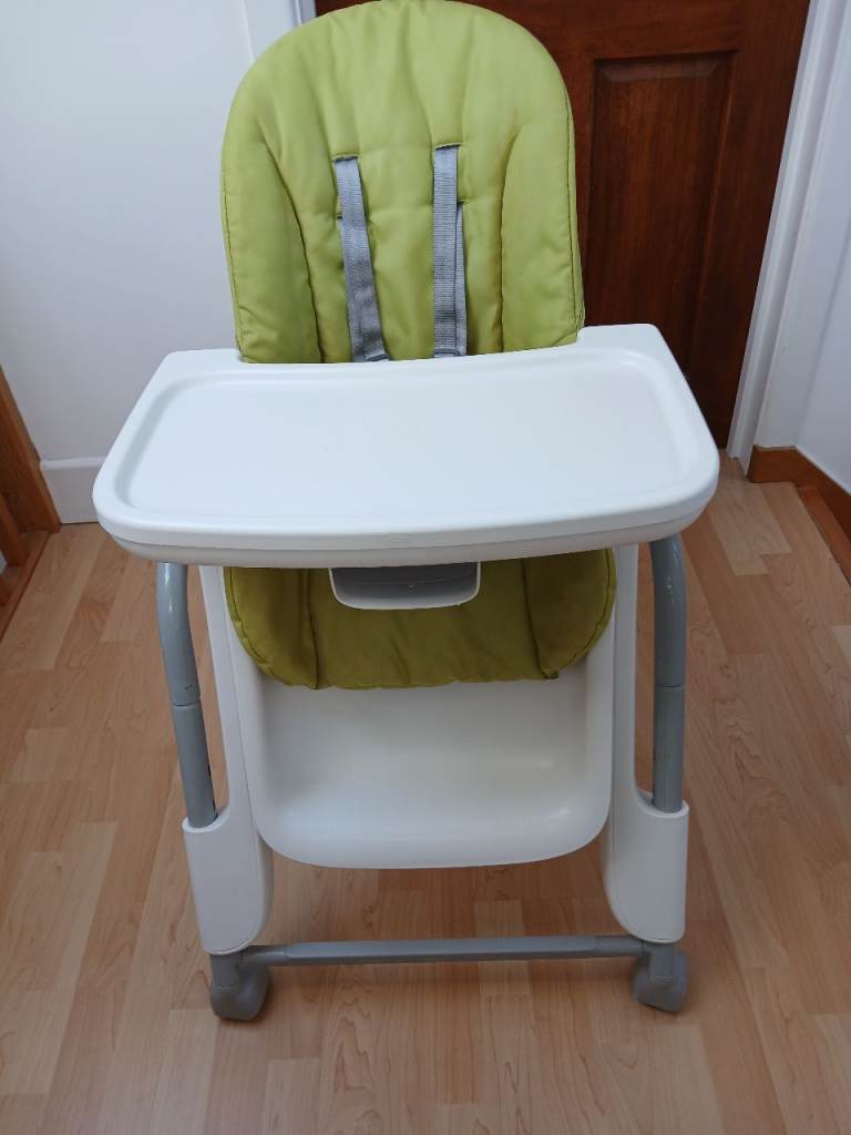 Childs Highchair, Green Cover 