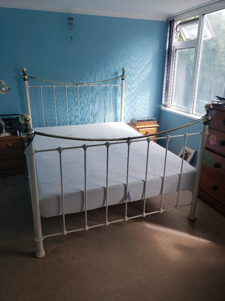 King size bed frame with mattress