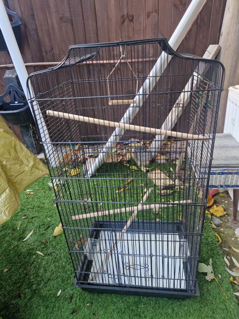 Large Black Bird Cage with Stand