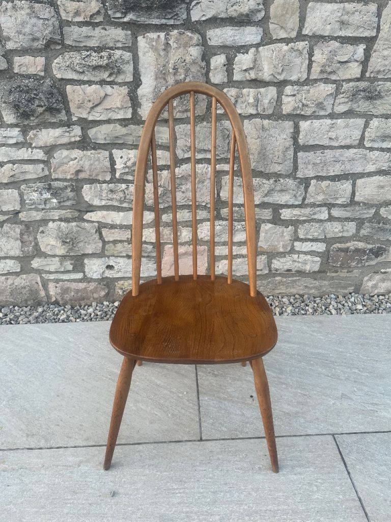 Ercol Blond Quaker blue label dining kitchen chair