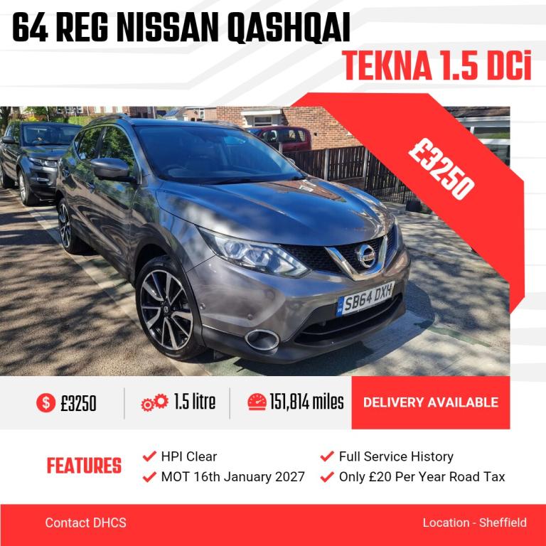 2014 Nissan Qashqai 1.5 dCi Tekna 5dr HATCHBACK Diesel Manual
