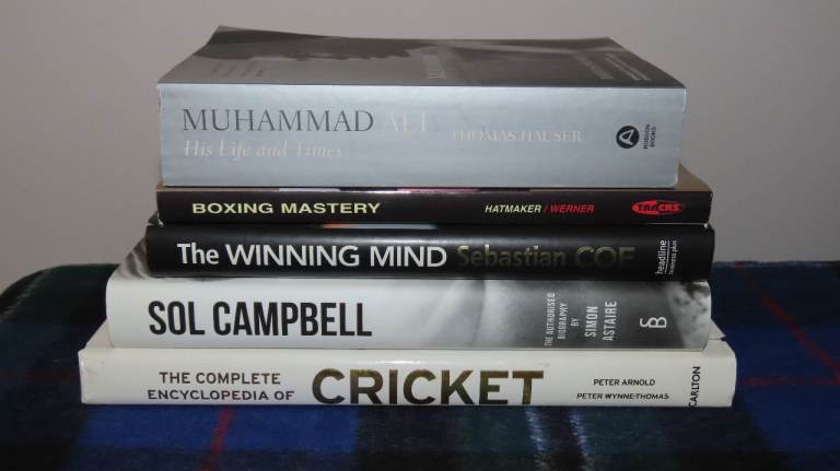 Sports Books Muhammad Ali Boxing Cricket Sol Campbell Coe Biography Bundle Clearance Vintage Lot IG3