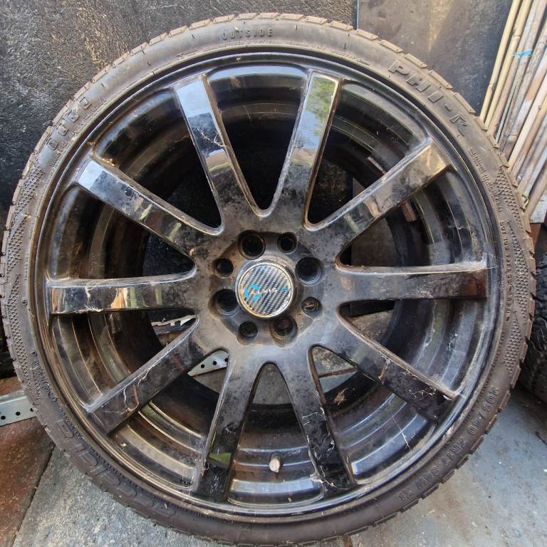 Ford fiesta alloy wheels rims set of 4 x black 17 inch multi spoke 