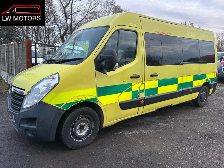 VAUXHALL MOVANO F3900 L3H2 LWB HI ROOF DIRECT EX AMBULANCE SERIVICS 2016 16 REG