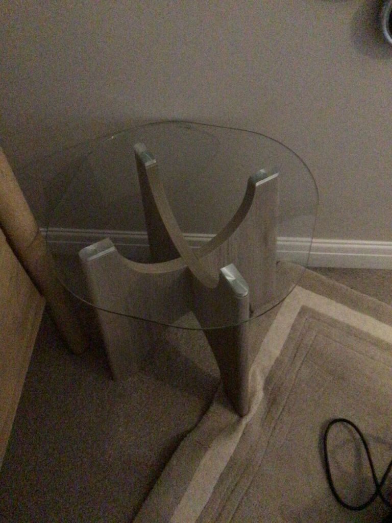Next glass side table 