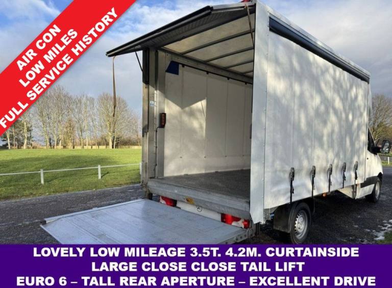 2021 Mercedes-Benz Sprinter 2.0 315Cdi 3.5t. LWB Curtainside Tail Lift L3 Eu 6, Air Con, 150ps Cu...
