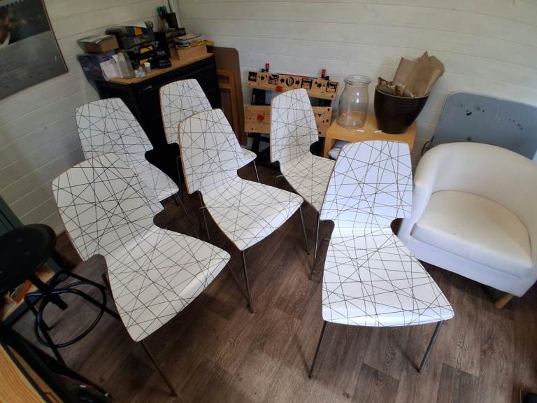 Ikea Vilmar 6 stacking chairs
