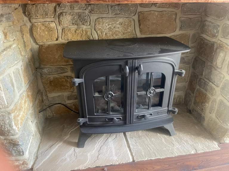 Cast iron electric fire