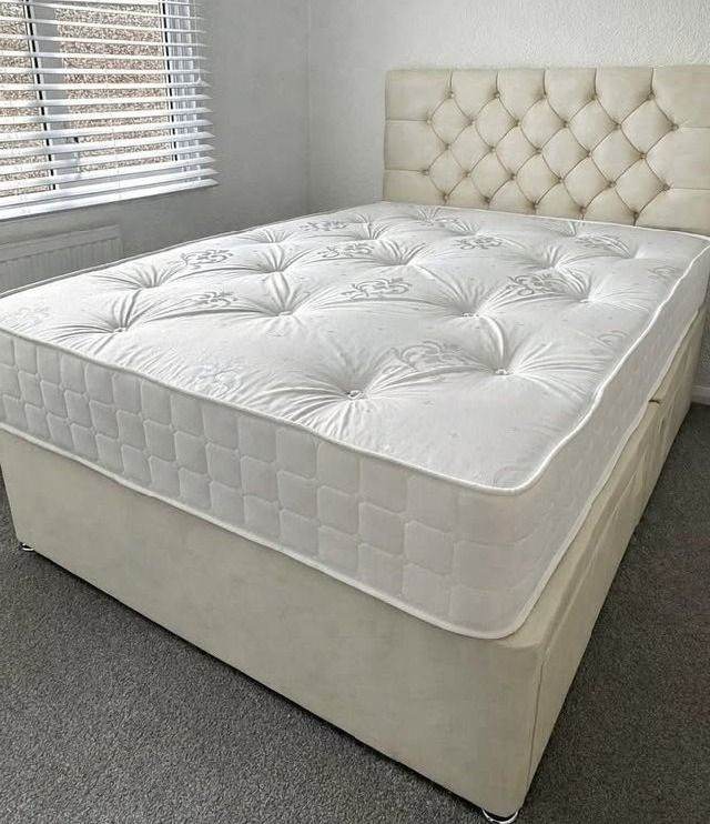 Modern DIVAN 5FT King Size Bed Base With Mattress & Storage Drawers >> 20% Off >> Today Delivery