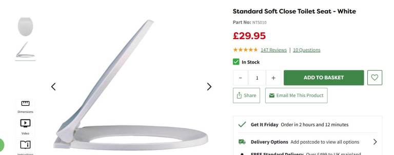 Brand New White Toilet Seat