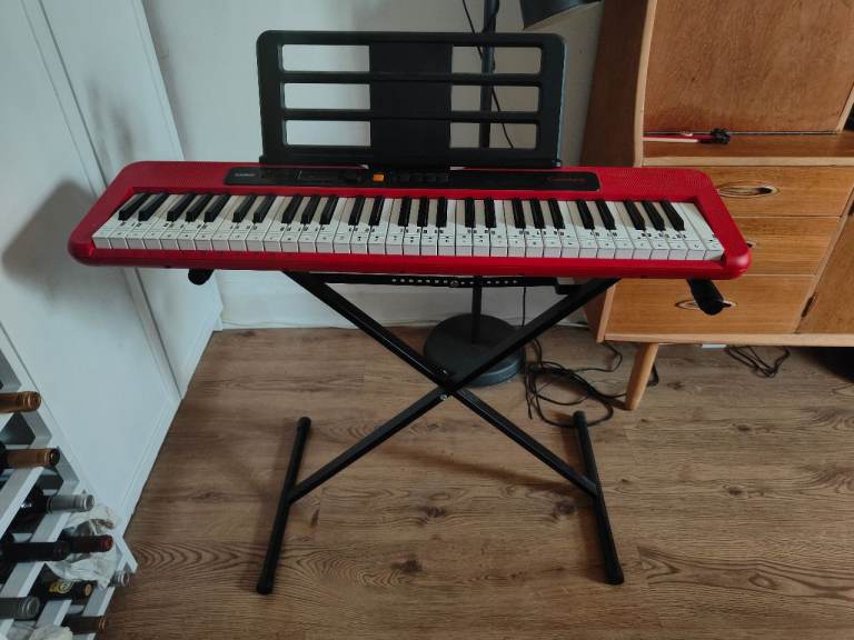 Casio Casiotone CT-S200RD Red Digital Keyboard with Stand