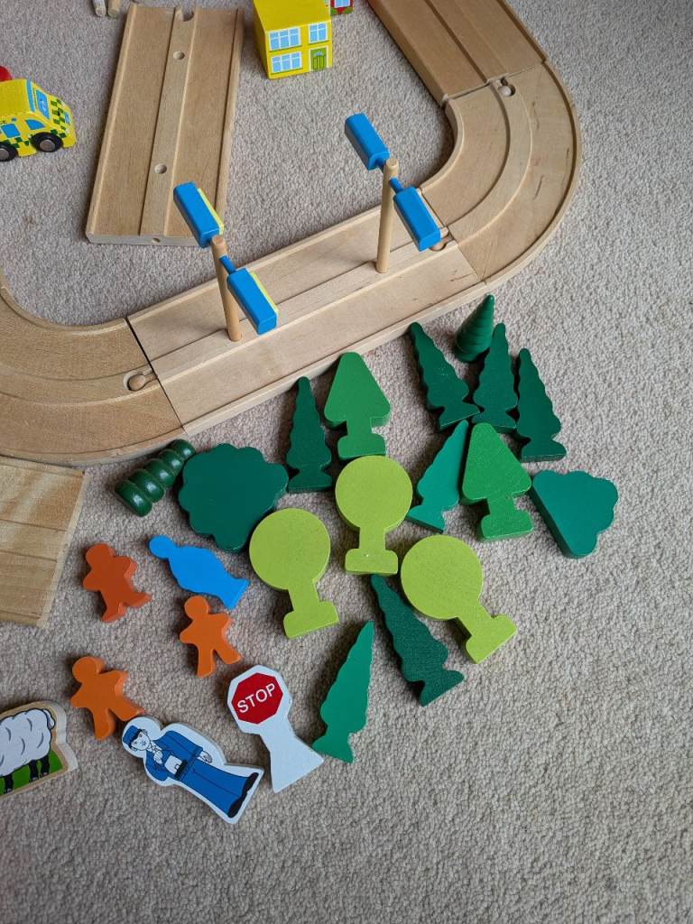 Wooden toy rescue centre car garage road vehicles - huge bundle!