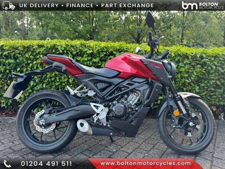 HONDA CB125R 2025 MOTORCYCLE RED 1072 MILES