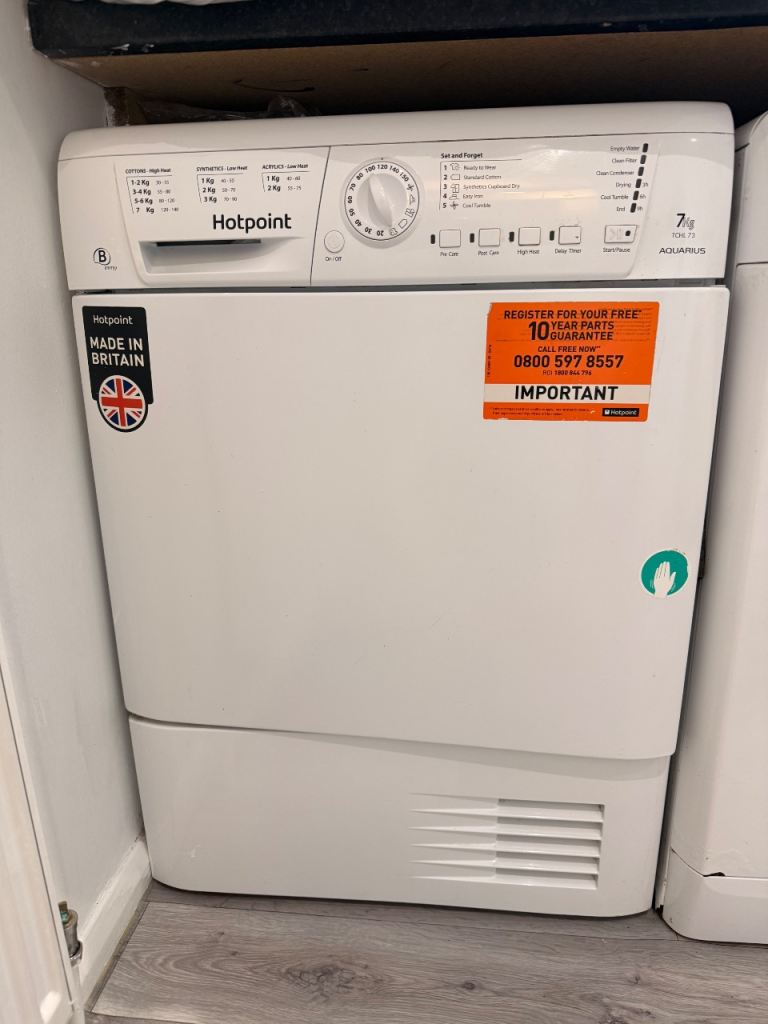 Hotpoint Aquarius 7kg Condenser Tumble Dryer – Fully Working
