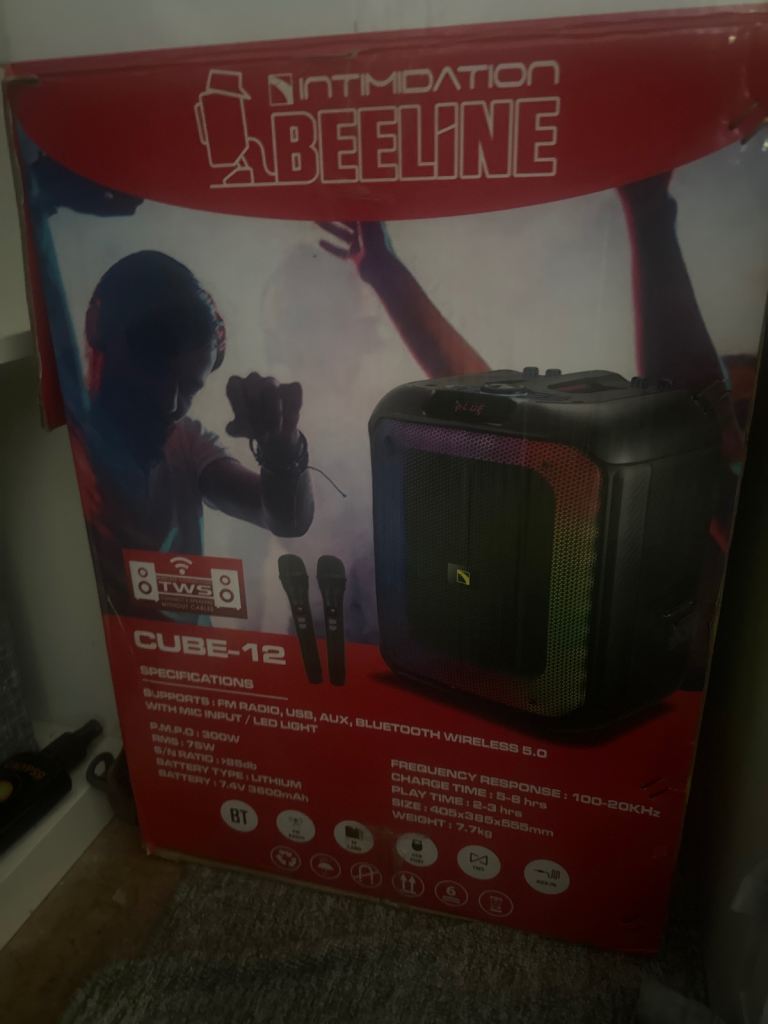 New Intimidation Beeline Cube-12 Bluetooth Speaker with Microphones