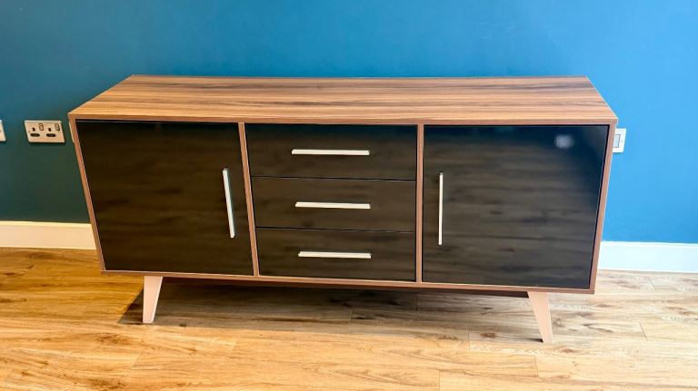 TV Unit /Sideboard in Black & Walnut