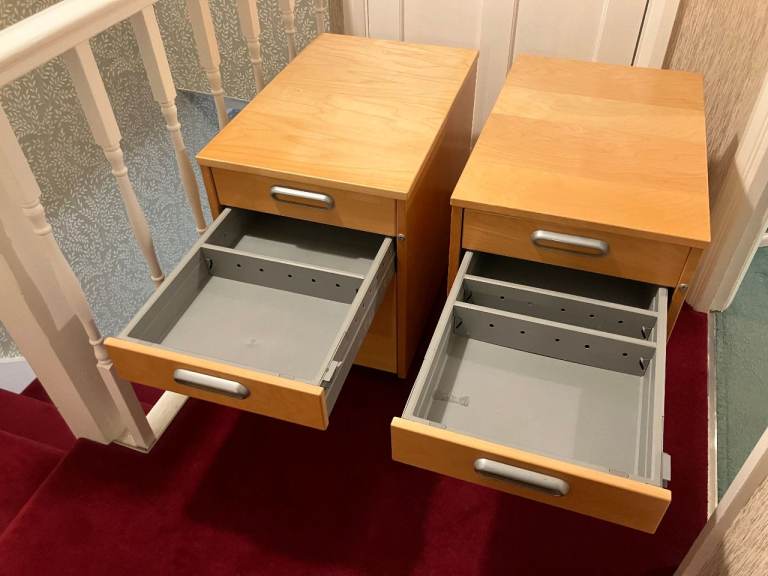 2x Ikea under-desk pedestal units