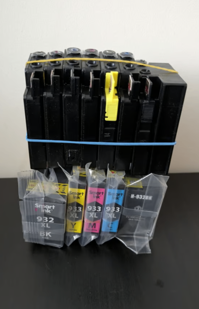 New and used HP 932 933 ink cartridges