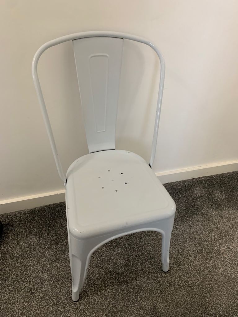 Light grey/ white bistro chair