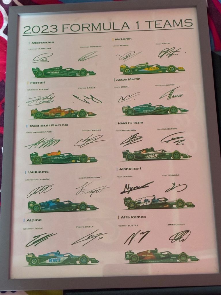 F1 framed pictures 