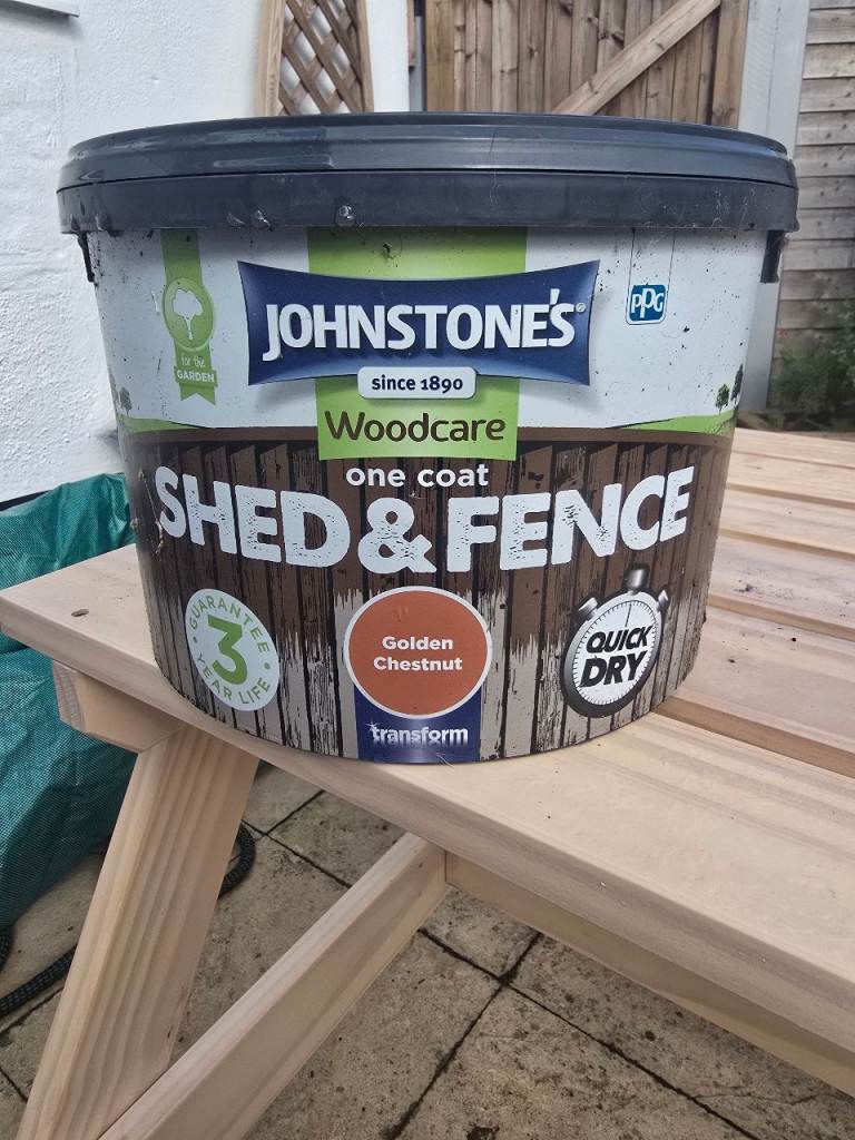 Johnstone's Woodcare Shed & Fence Paint - Golden Chestnut