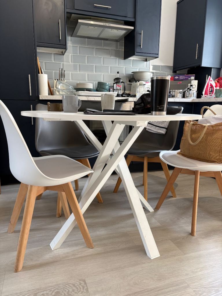 White IKEA Mariedamm Table 
