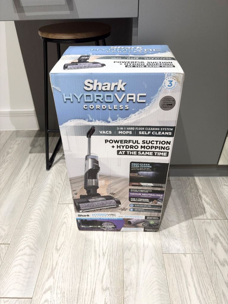 CAN HAND DELIVER,BRAND NEW SEALED SHARK HYDROVAC CORDLESS HARD FLOOR CLEANER WD210UK VACUUM AND MOP 
