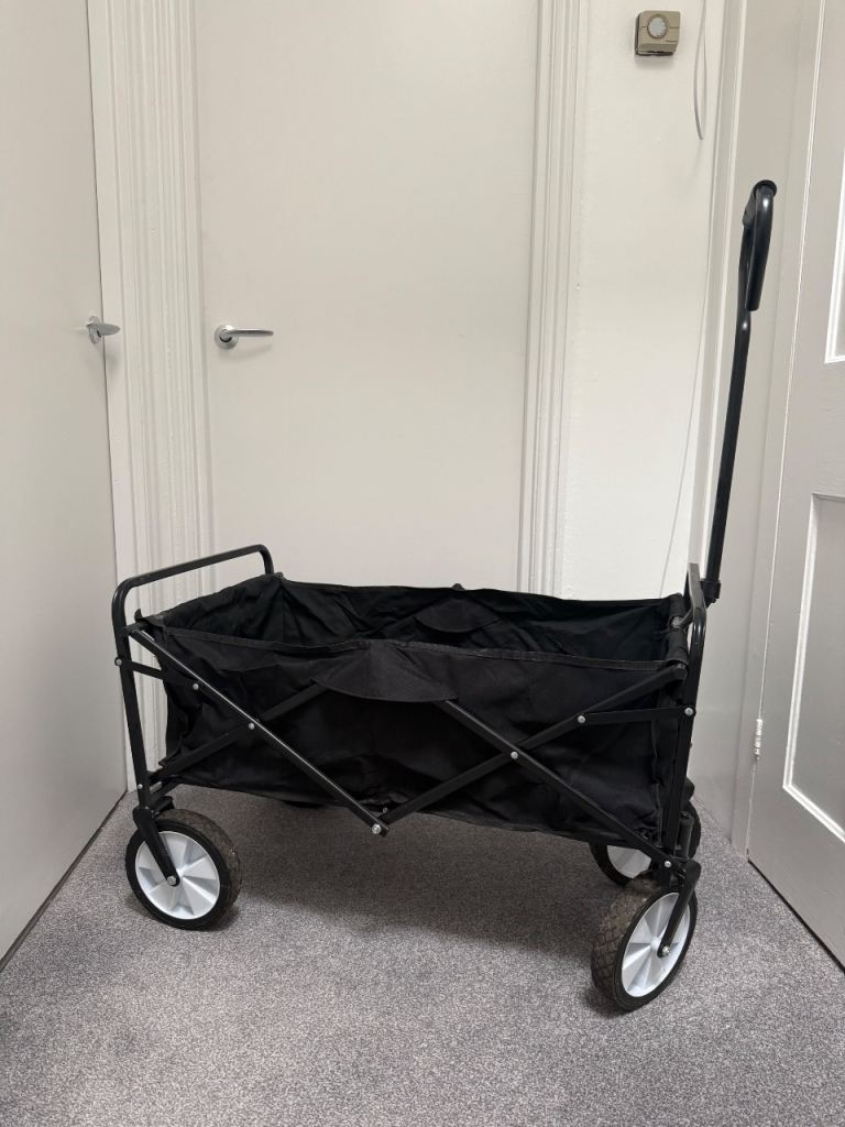 Foldable Garden/Utility/Festival Trolley – Black, Good Condition